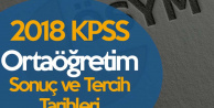 2018 KPSS Ortaöğretim Sınav Sonuç Tarihi ve Tercih Tarihleri