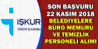Kamuya KPSS'siz Büro Memuru ve Temizlik Personeli Alımı Son Başvuru: 22 Kasım 2018