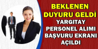 Yargıtay Kamu Personeli Alımı Başvuru Ekranı Açıldı (Maaş Tablosu)