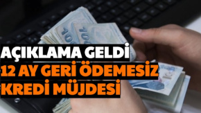 Bankalardan 12 Ay Geri Ödemesiz Kredi Müjdesi