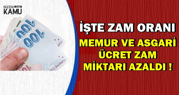 2019 Memur Maaşı ve Asgari Ücret Zam Oranında Son Rakam