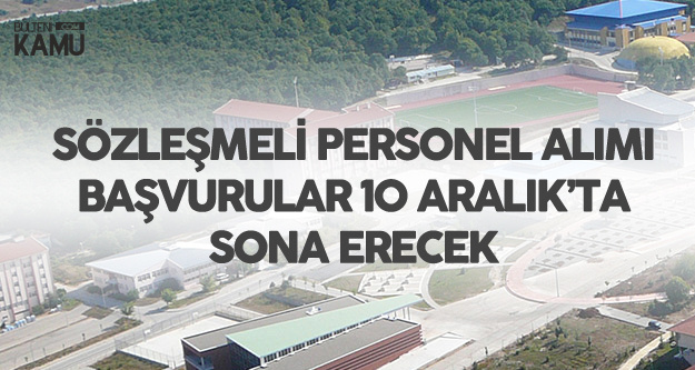 Bolu Abant İzzet Baysal Üniversitesi'ne Sözleşmeli Personel Alınacak (Lise ve Lisans KPSS Şart)