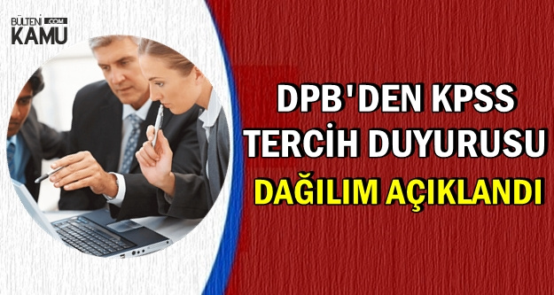 DPB'den KPSS Tercih Duyurusu