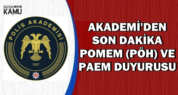 Polis Akademisi Nden Paem Ve Pomem Poh Egitim Ve Sinav Duyurusu