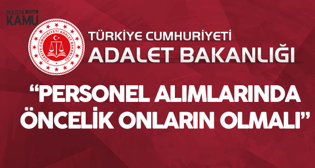 TBMM'de Açıkladı 'Adalet Bakanlığı Personel Alımlarında O Kişilere Öncelik'