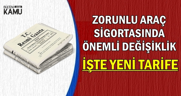 Zorunlu Trafik Sigortasında Önemli Değişiklik-İşte Yeni Tarife