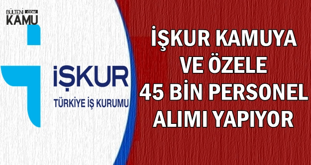 Iskur Kamu Ve Ozele 45 Bin Personel Alimi Yapiyor Iste Basvuru Sayfasi