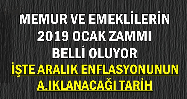 Memur ve Emeklilerin 2019 Ocak Maaş Zammı İçin Tarih Belli Oldu (Enflasyon Ne Zaman Açıklanacak?)