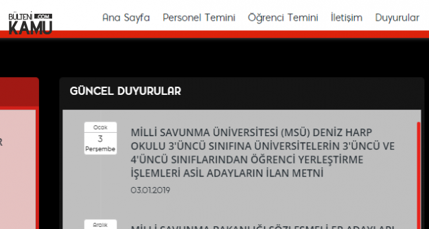 kamu bulteni