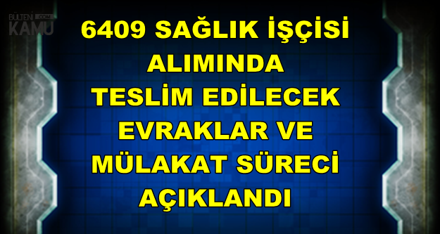Sağlık Bakanlığı Personel Alımı Evrakları ve Mülakat Takvimi Açıklandı