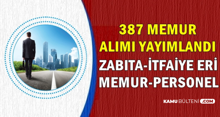 Diyarbakır Belediyesi 387 Memur Alımı İlanı (Zabıta-İtfaiyeci-Memur-Personel)
