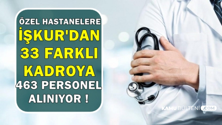 Hastanelere Iskur Dan 463 Personel Alimi Iskur Dan 33 Kadroya
