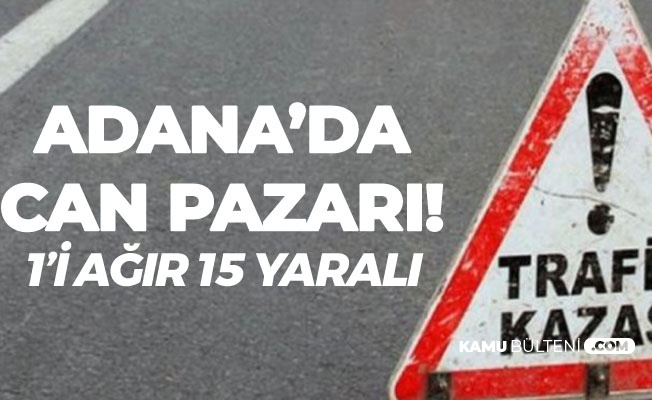 Son Dakika! Adana'da Can Pazarı , Lastiği Patlayan Midibüs Devrildi