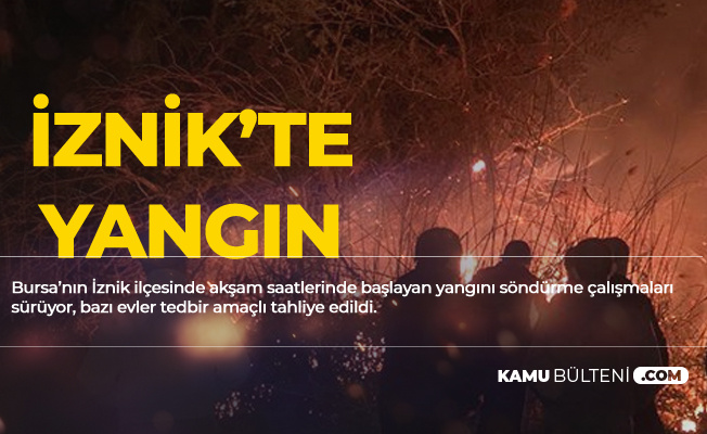 Son Dakika Bursa Iznik Te Yangin Evler Tahliye Ediliyor