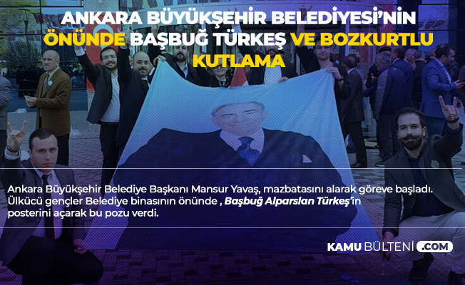Ankara Büyükşehir Belediyesi Önünde Bozkurtlu , Başbuğ Türkeş'li Kutlama Ankara Büyükşehir Belediyesi Önünde Bozkurtlu , Başbuğ Türkeş'li Kutlama
