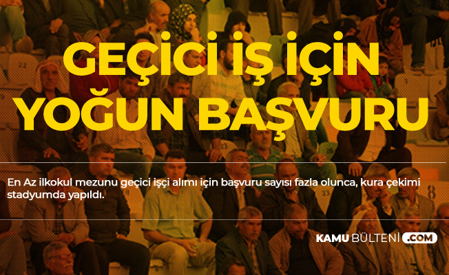 Sanliurfa Da En Az Ilkokul Mezunlarindan 150 Kisilik Is Icin 1688 Kisi Basvuru Yapti