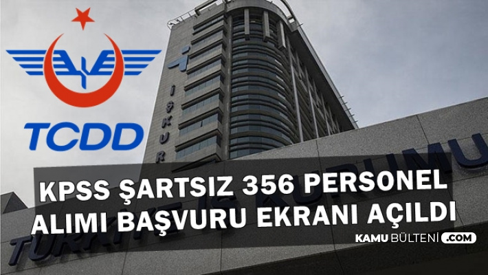 TCDD Kadrolu KPSS'siz 356 İşçi Alımı İŞKUR Başvuru Ekranı