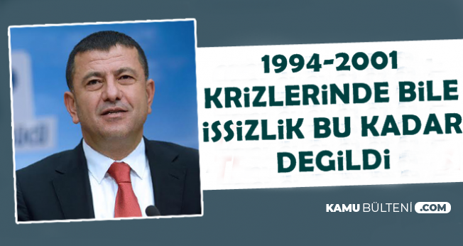 Veli Ağbaba: 94 ve 2001 Krizinde Bile İşsizlik Bu Kadar Değildi
