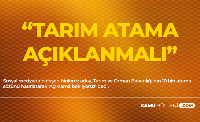 Yine Gündemdeler! 'Tarım Ataması Açıklanmalı' Yine Gündemdeler! 'Tarım Ataması Açıklanmalı'