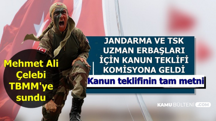 TSK ve Jandarma Uzman Erbaşlar İçin Kanun Teklifi TBMM'de Komisyonda