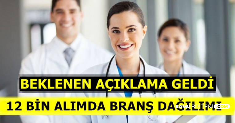Sağlık Bakanlığı 12 Bin Personel Alımı Branş Dağılımı Belli Oldu