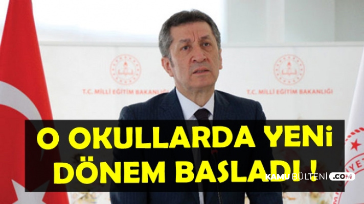 Ziya Selçuk Açıkladı: O Okullarda Yeni Dönem