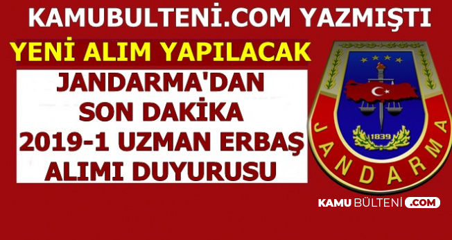 Jandarma Yeni Komando Asayis Uzman Erbas Alimi Duyurusu Geldi 2019 1 Kontenjan Arttirildi