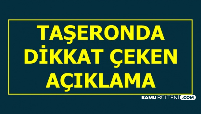 Önemli Toplantıda Dikkat Çeken Taşeron Açıklaması