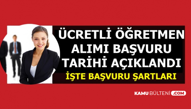 2019-2020 Ücretli Öğretmenlik Başvuru Tarihi ve Şartları Açıklandı