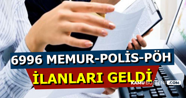 12-13-14 Eylül 2019 Kamu Personeli Alımı İlanları: 6996 Memur-Personel ve Polis Alımı
