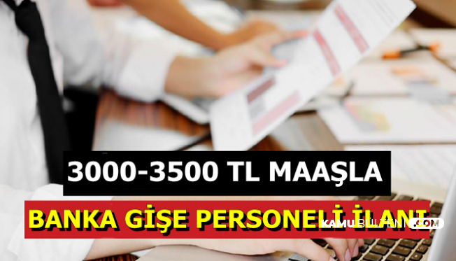 3000 3500 Tl Maas Banka Gise Yetkilisi Alimi Ilani Yayinlandi