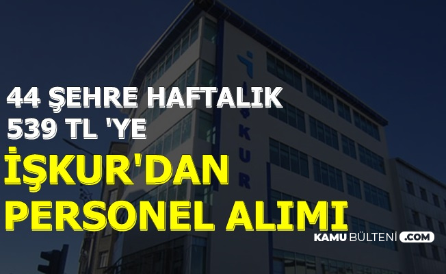 44 Şehre Haftalık 539 TL ile Personel Alımı: Mezuniyet Şartsız
