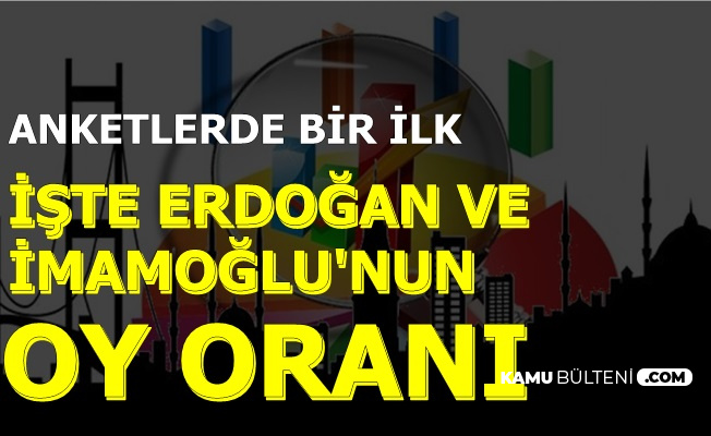 Anketlerde Bir İlk: İşte Erdoğan ve İmamoğlu'nun Oy Oranı 2019