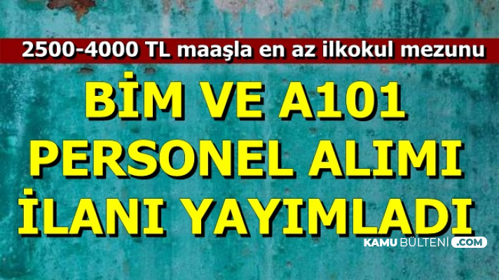 Bim Ve A101 Is Ilani Geldi 2500 4000 Tl Maasla Personel Alimi