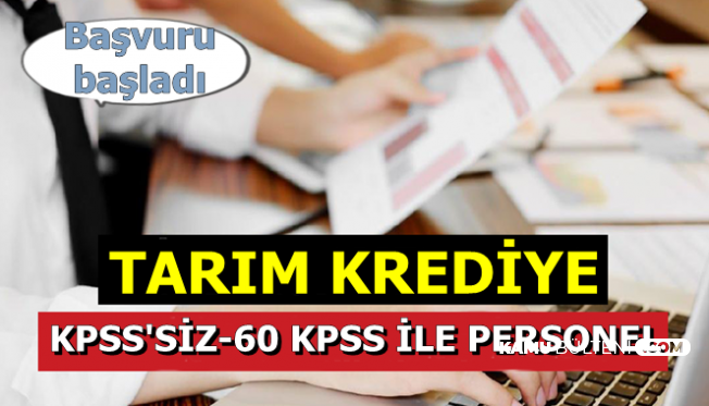 tarim kredi kamu personeli alimi
