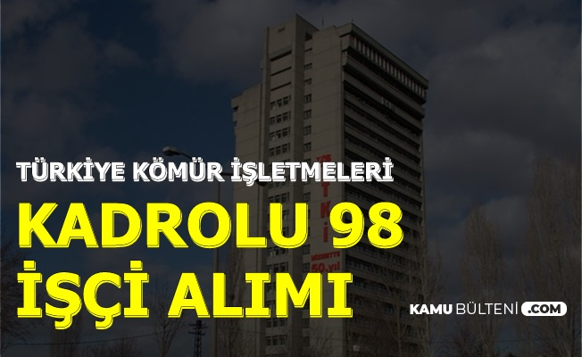 TKİ 12 Kadroya KPSS'siz 1 Kadroya 60 KPSS ile Kadrolu 98 İşçi Alımı Başvurusu Başladı