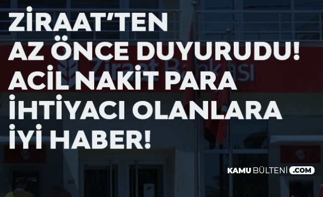 Ziraat Bankası'ndan İhtiyaç Kredisi Faiz Kararı! Faiz Oranları İndirildi