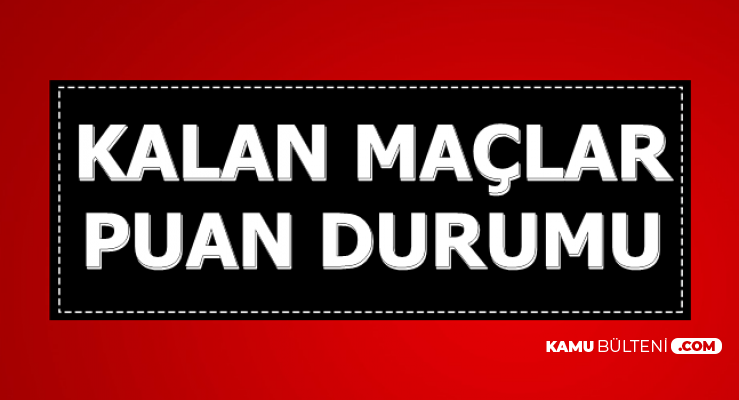 nin kalan maclari ve grup puan durumu