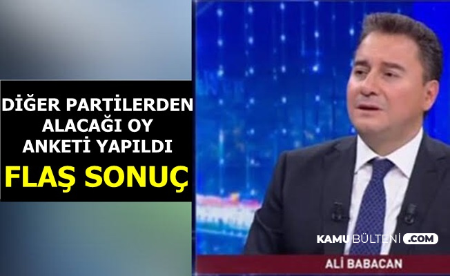 Ali Babacan Diğer Partilerden Ne Kadar Oy Alacak? Flaş Anketin Sonucu Açıklandı