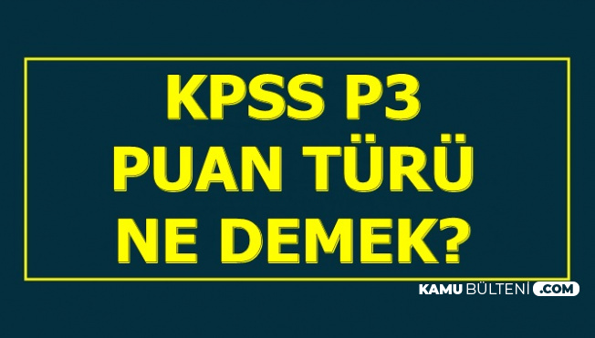 kpss p3 puan turu ne demek p3 puani nedir