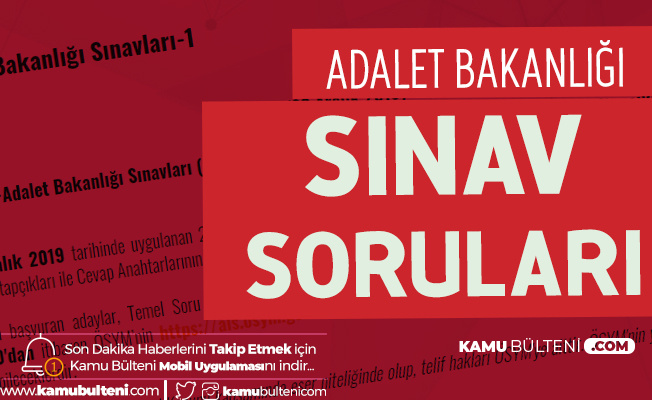 Adalet Bakanligi Sinavlari Adli Yargi Idari Yargi Adli Yargi Avukat Sorulari Ve Cevap Anahtari Yayimlandi
