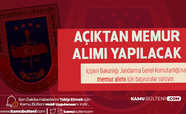 Jandarma Genel Komutanligi Aciktan Memur Alimi Basvurulari Sona Eriyor