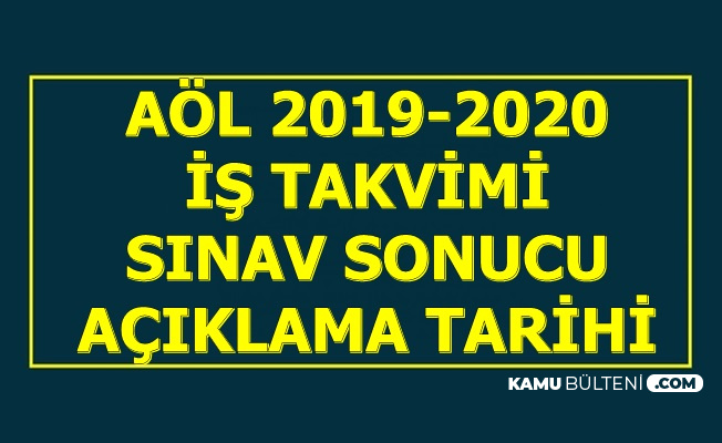MEB 2019-2020 AÖL İş Takvimi-Açık Lise Sınav Sonuç Tarihi ...