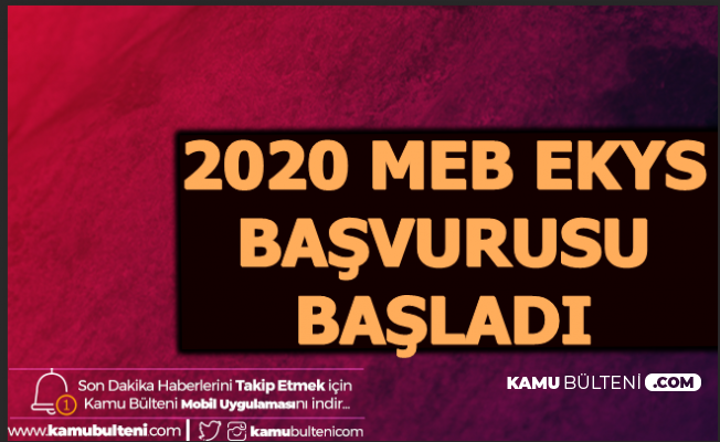 2020 Meb Ekys Basvuru Kilavuzu Yayimlandi Mudur Mudur Yardimciligi Basvurusu