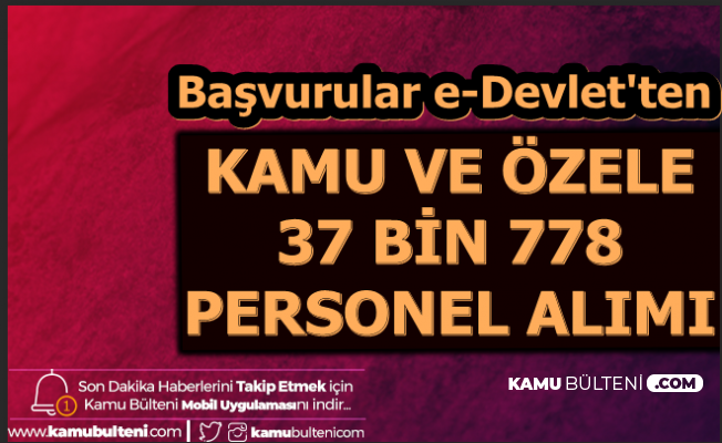 37 Bin 778 Personel Alimi Basvurusu E Devlet Ten Iskur Kamu Ve Ozel Ilanlari