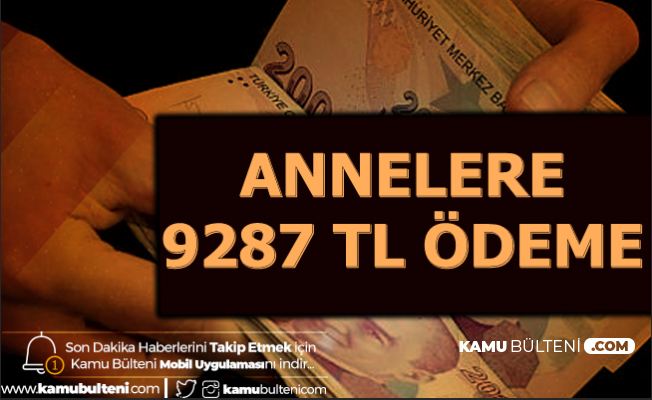 annelere 9287 tl odeme 2020 rapor