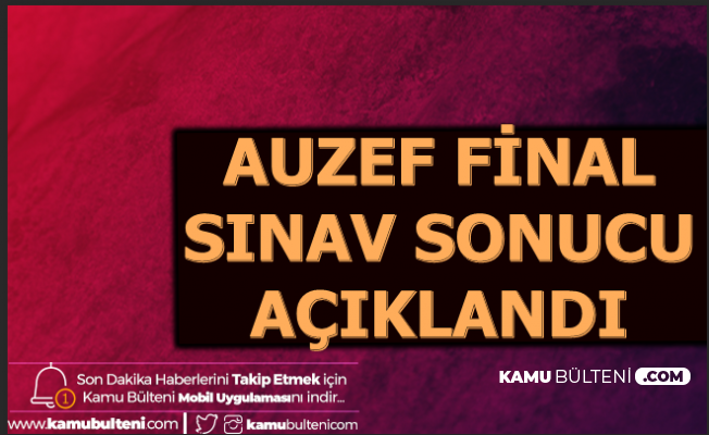 Ilgili Haberler Auzef Sinav Sonuclari