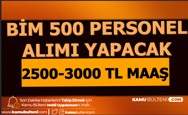 Bim 500 Personel Alimi Yapacak Iste Is Basvuru Formu Ocak 2020 Is Ilanlari