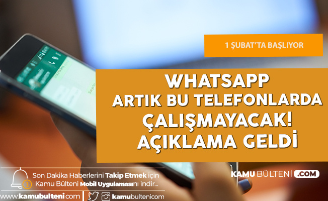 Bu Telefonlarda Whatsapp 1 Şubat 2020'de Kullanılamayacak!