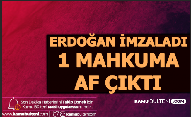 Erdoğan İmzaladı: 1 Mahkuma Af Çıktı